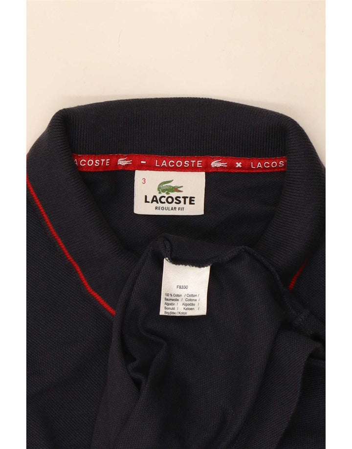 Tricou polo Lacoste pentru bărbați, cu formă regulată, mărimea 3, bumbac, albastru bleumarin