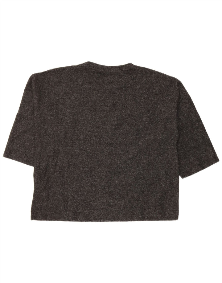 Tricou pentru femei Zara, cu croiala lejeră, UK 14, poliester cu pete, gri mediu