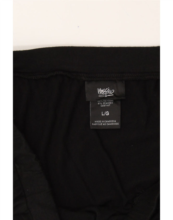 MOSSIMO Womens Maxi Skirt UK 14 Large W32  Black Rayon Vintage Mossimo and Second-Hand Mossimo from Messina Hembry 