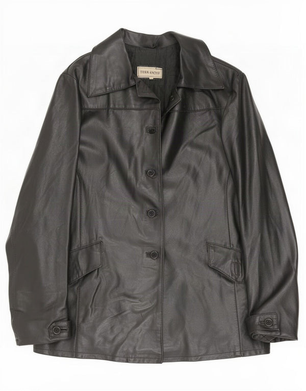 Jachetă de piele Terranova pentru femei UK 14 Medium Black