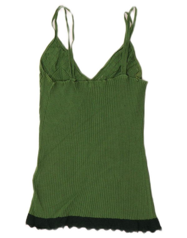 Top tricot pentru femei BENETTON UK 4 XS, verde, color block