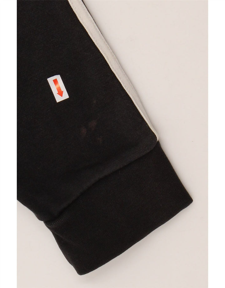 Pulover ADIDAS pentru bărbați, cu fermoar, bumbac mare, negru