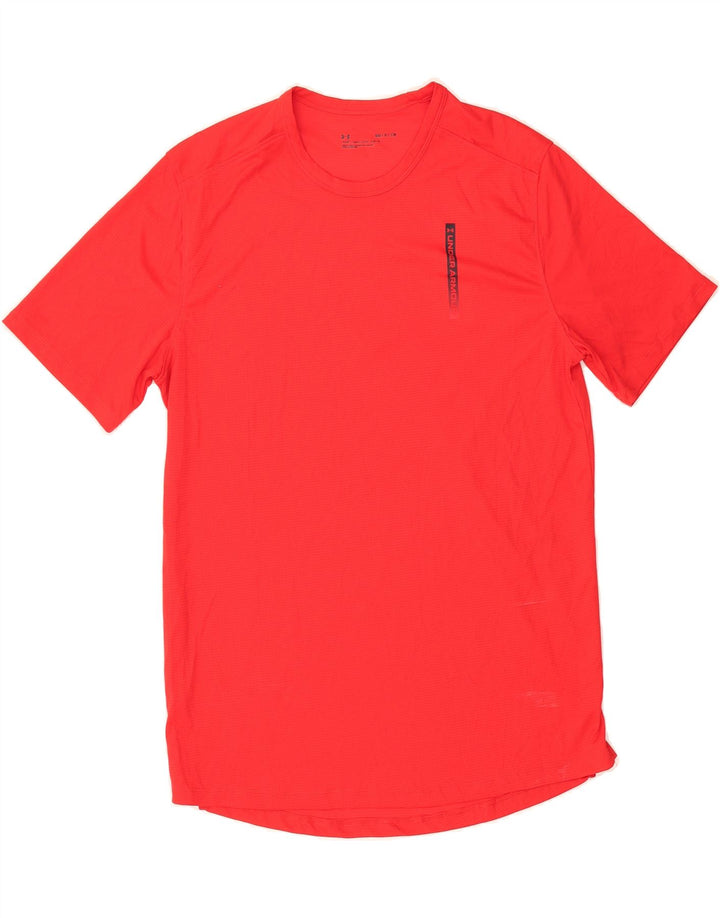 UNDER ARMOUR Mens T-Shirt Top Small Red Polyester Vintage Under Armour and Second-Hand Under Armour from Messina Hembry 
