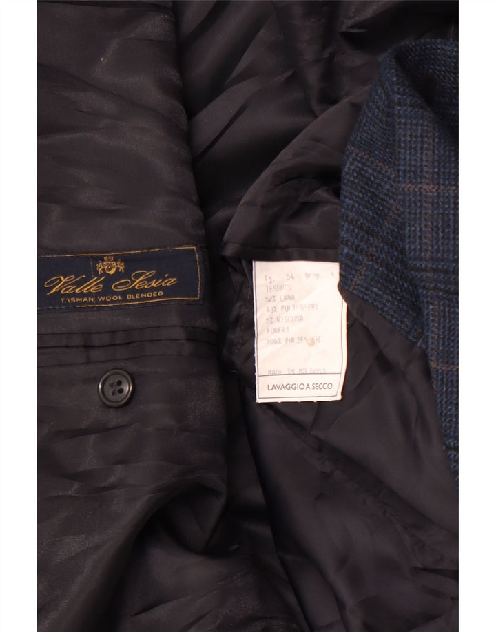 VALLE LESIA Jachetă pentru bărbați cu 3 nasturi IT 54 2XL bleumarin picior de găină