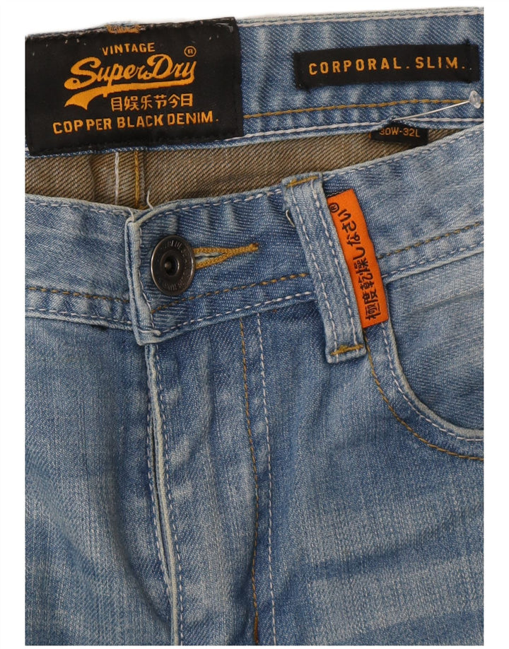 Blugi Superdry Corporal Slim pentru bărbați W30 L32 Bumbac albastru