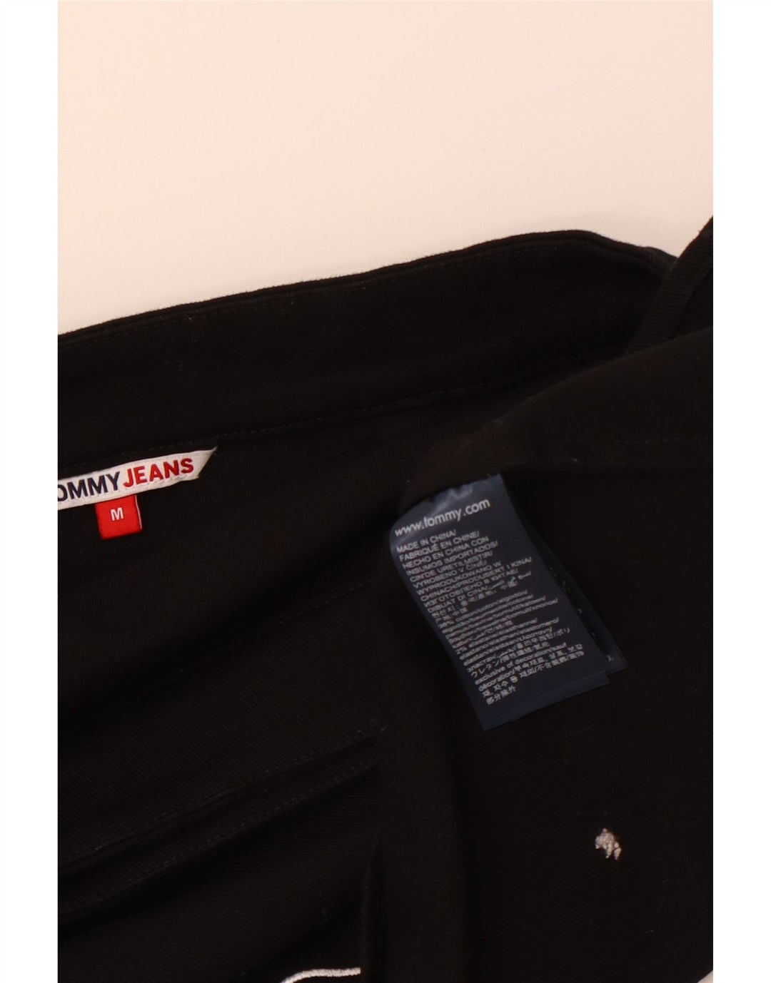 TOMMY HILFIGER Fusta mini Wrap pentru femei, mediu W28, bumbac negru