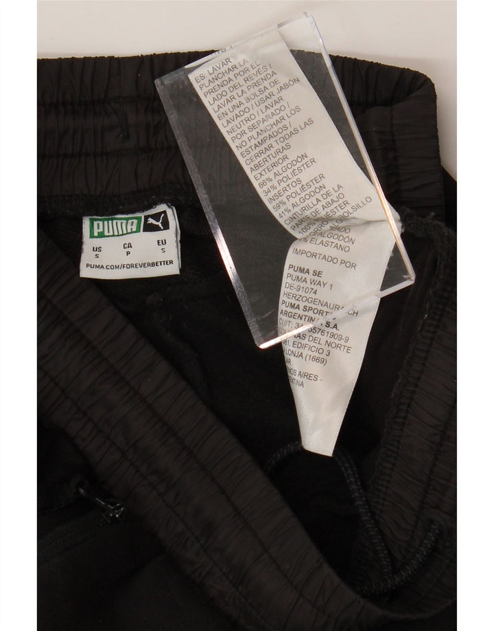 PUMA Mens Tracksuit Trousers Joggers Small Black Cotton