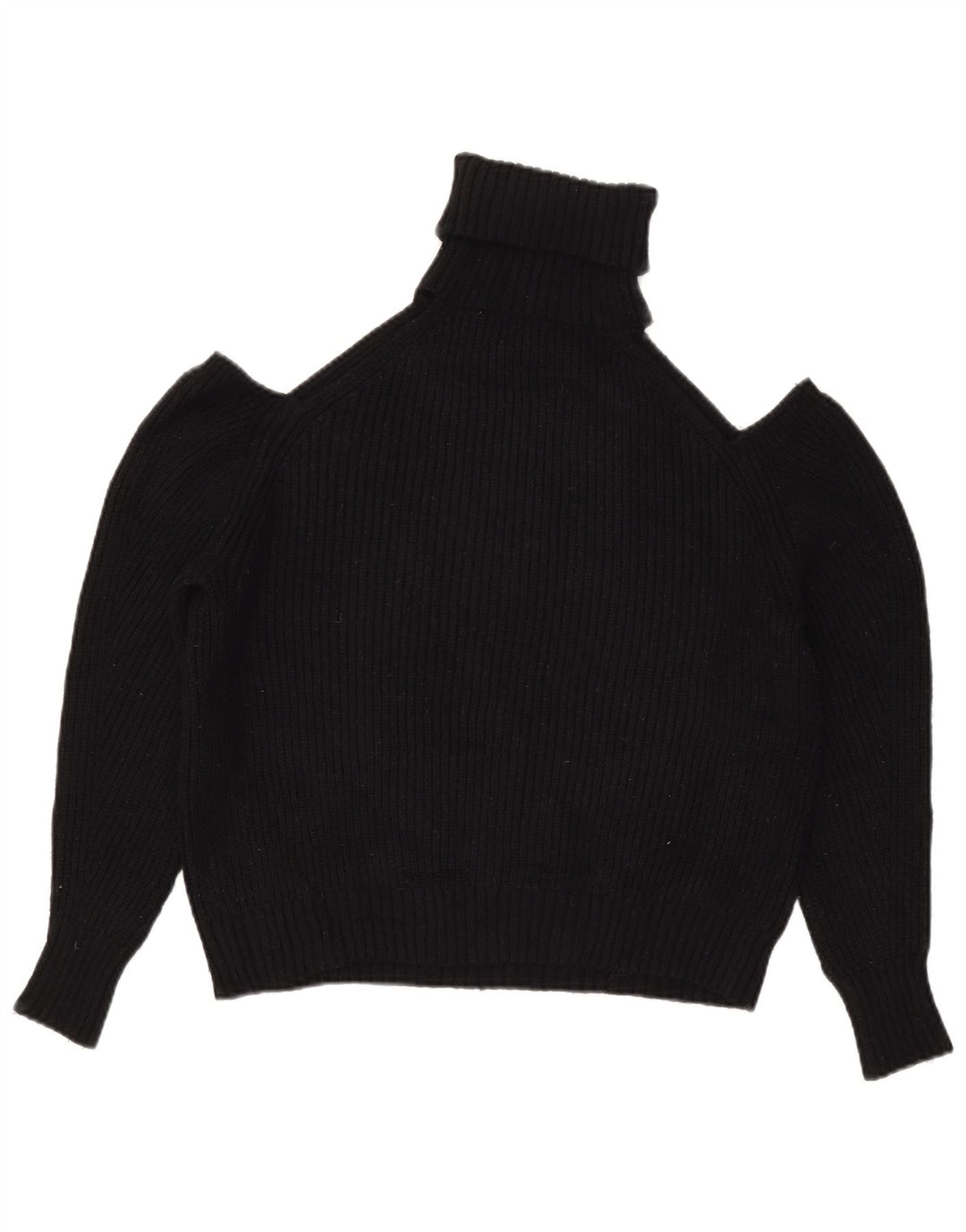 Pulover pentru femei Zara, cu umăr dezactivat, cu gât rulat, UK 14 Medium Negru