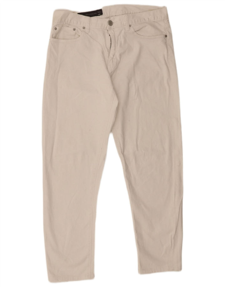 Blugi slim pentru bărbați Armani Exchange L33 L28 Bumbac alb