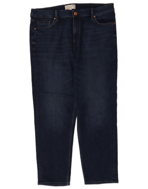 MARKS & SPENCER Blugi tăiați pentru femei, subțiri, UK 18 XL W36 L25 Albastru