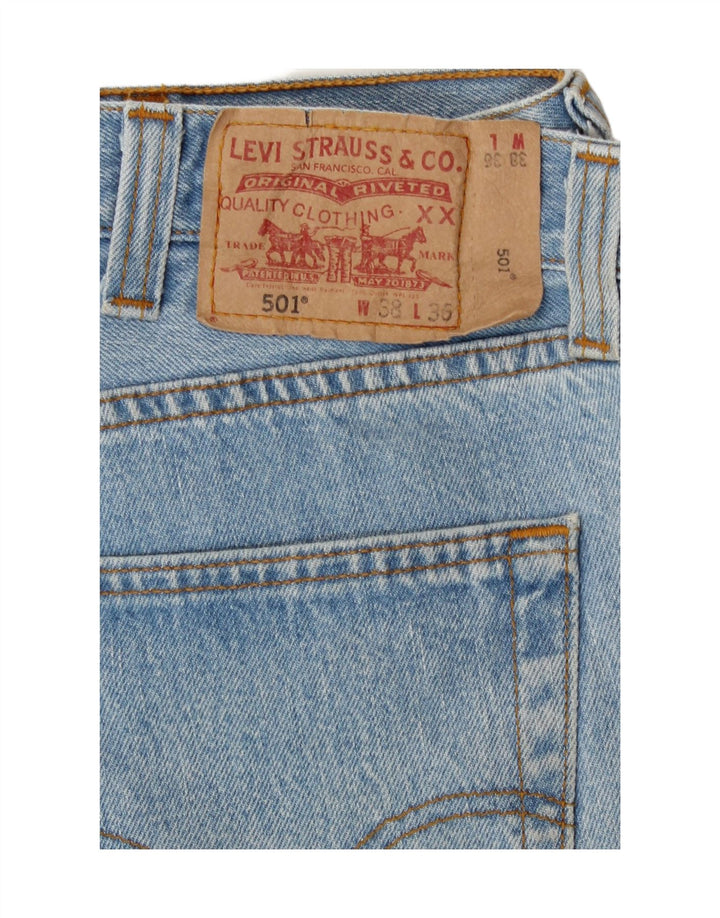 Blugi drepti pentru bărbați Levi's 501 W38 L28 Bumbac albastru