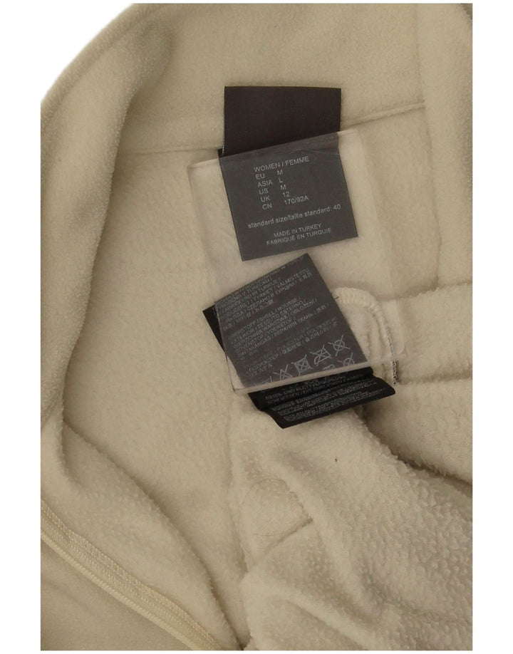 Pulover pentru femei Jack Wolfskin, cu fermoar și gât, din lână UK 12 Poliester mediu bej