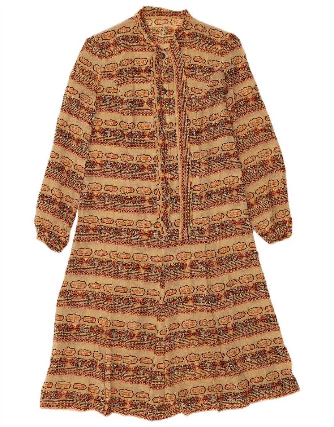 Rochie vintage pentru femei în linie A UK 12 Medium Multicolore Fair Isle