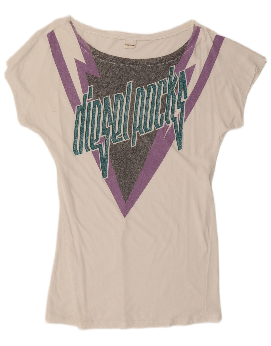 Tricou grafic DIESEL pentru femei Top UK 10 Small White