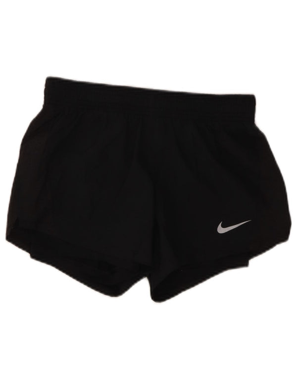 Pantaloni scurți sport Nike Dri Fit pentru femei UK 4 XS Poliester negru