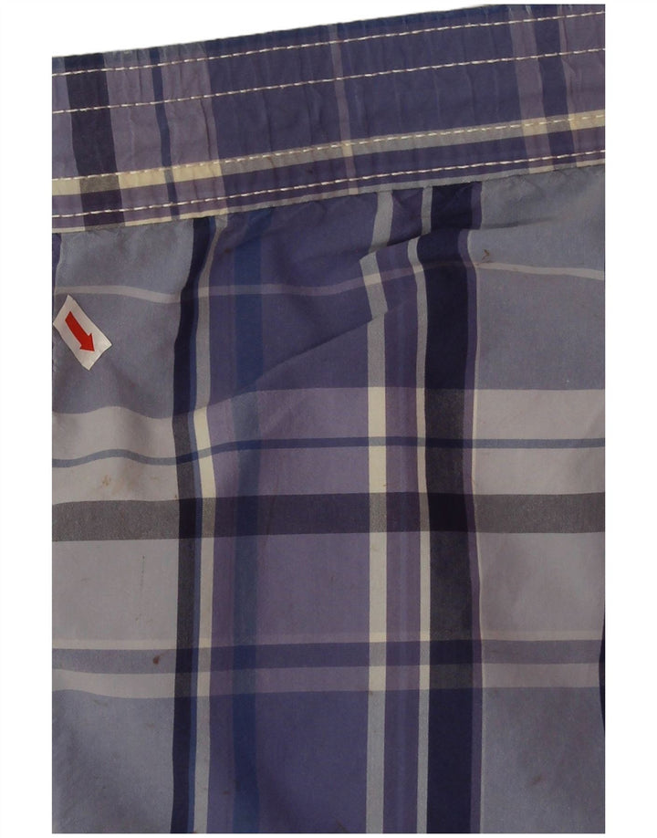 Pantaloni scurți de înot Polo Ralph Lauren pentru bărbați, poliester cu carouri albastre medii