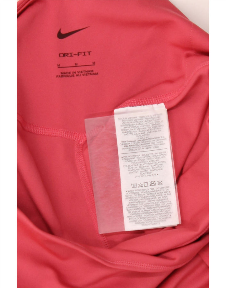 Pantaloni scurti sport NIKE Dri Fit pentru femei UK 12 Poliester roz mediu