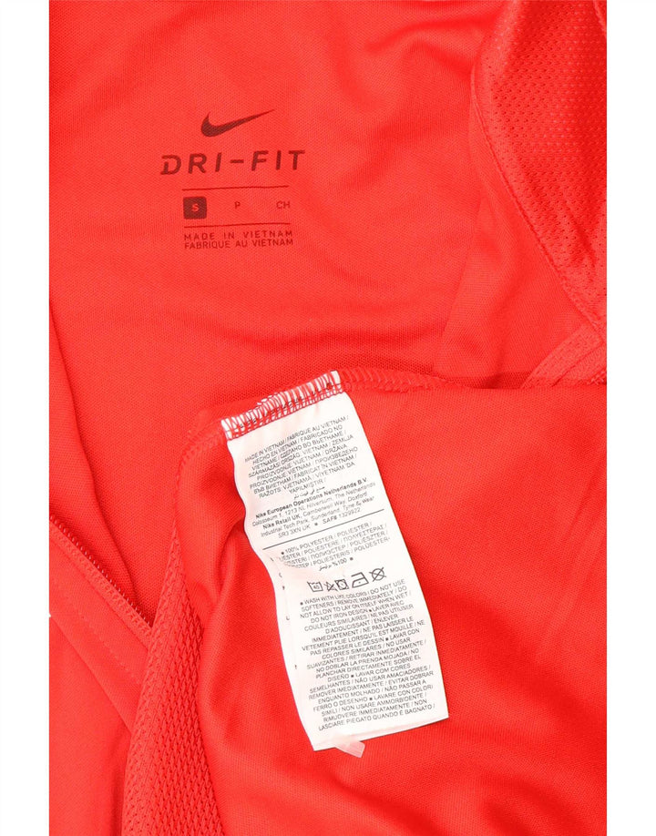 Jachetă de top pentru trening Nike Dri Fit Graphic pentru bărbați, poliester roșu mic
