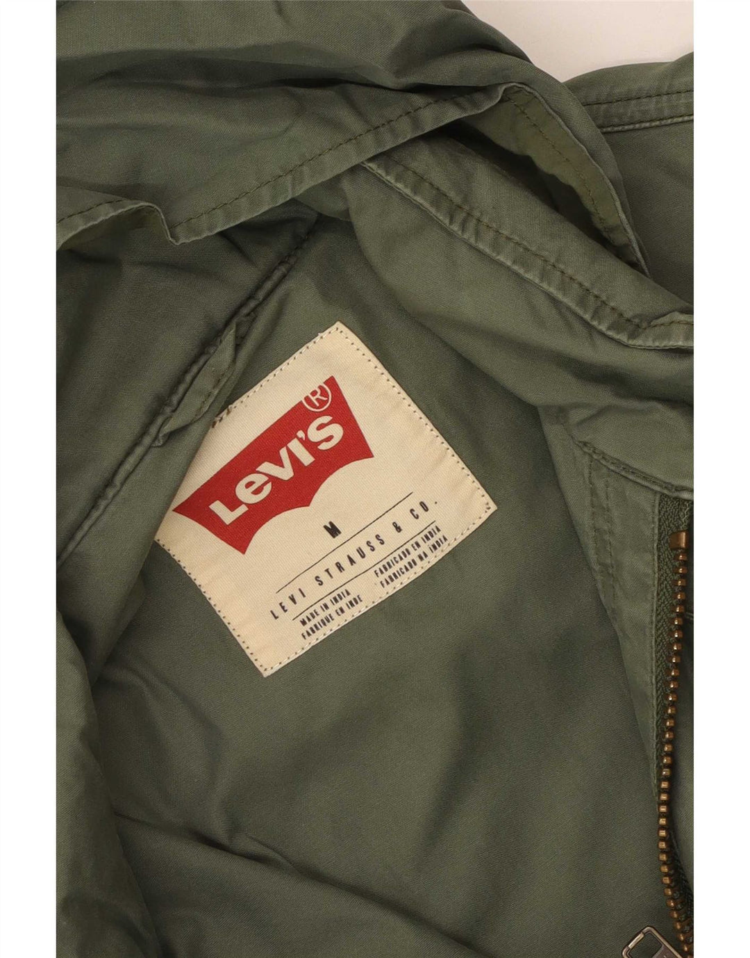 Levi's Mens Hooded Utility Jacket UK 38 Medium Green