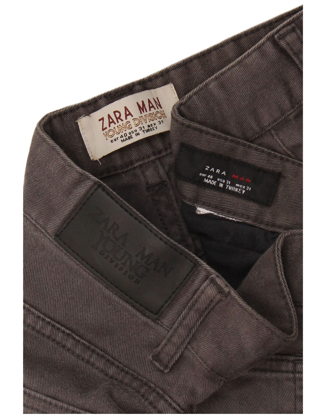 Pantaloni casual drepti pentru bărbați ZARA EU 40 Medium W31 L31 Gri