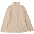LANDS END Womens Oversized Button Neck Fleece Jumper UK 10 Small Off White Vintage Lands End and Second-Hand Lands End from Messina Hembry 