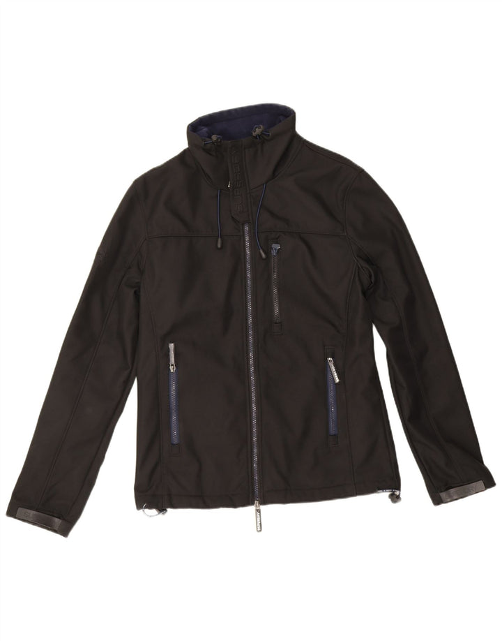 Jachetă Windtrekker Windbreaker pentru bărbați Superdry UK 38 Poliester mediu negru