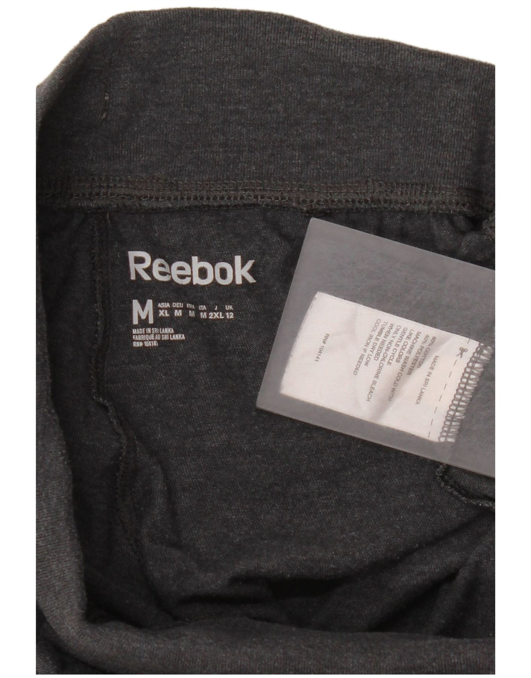 Pantaloni de trening Capri pentru femei Reebok Pantaloni de jogging UK 14 Bumbac gri mediu
