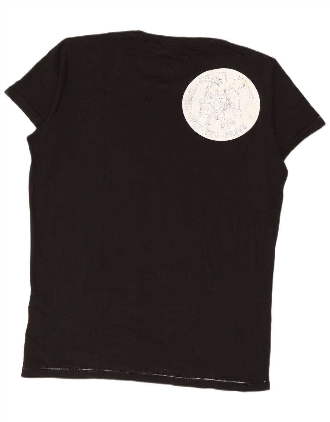 DIESEL Tricou grafic pentru bărbați Top mediu negru bumbac cu buline