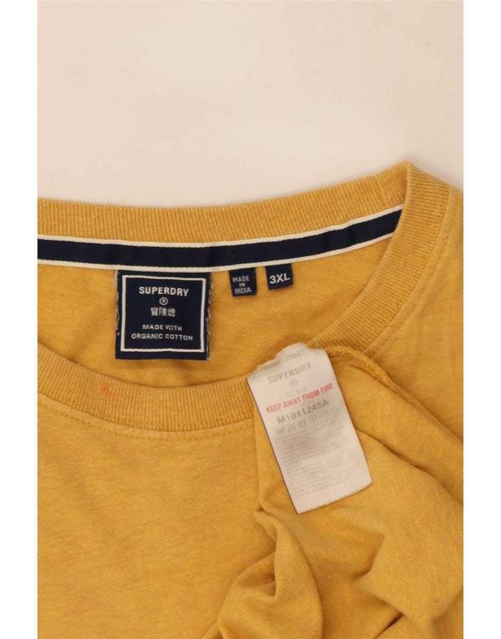 Tricou Superdry Bărbați Top 3XL Bumbac Galben