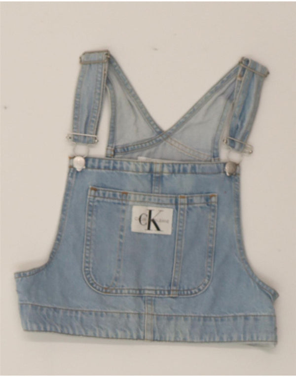CALVIN KLEIN JEANS Crop Top din denim pentru femei UK 4 XS Bumbac albastru