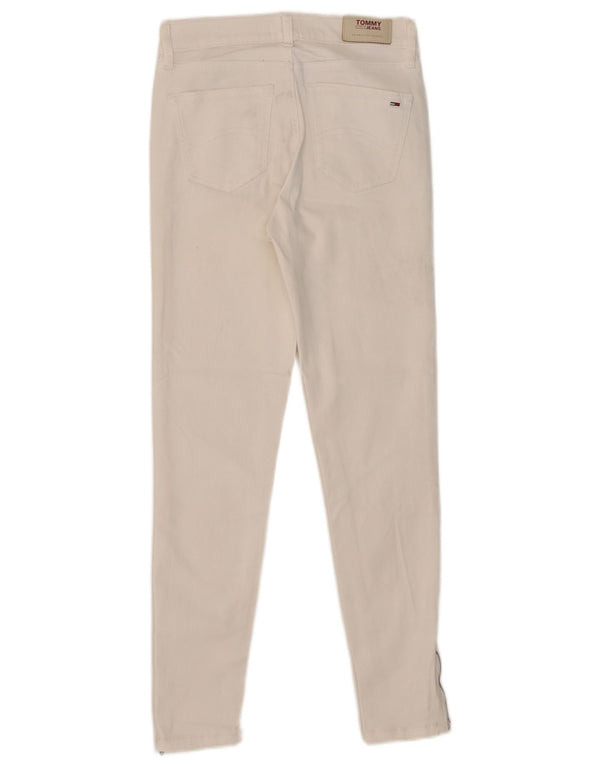 Blugi skinny Tommy Hilfiger pentru femei Nora cu talie medie L26 L26 bumbac alb