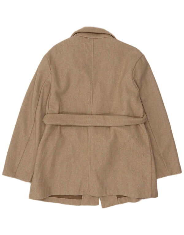 Jachetă blazer supradimensionată pentru femei Zara UK 6 XS poliester bej