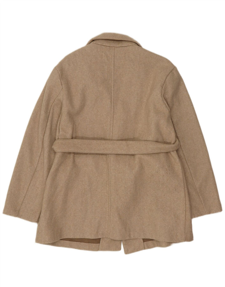 Jachetă blazer supradimensionată pentru femei Zara UK 6 XS poliester bej