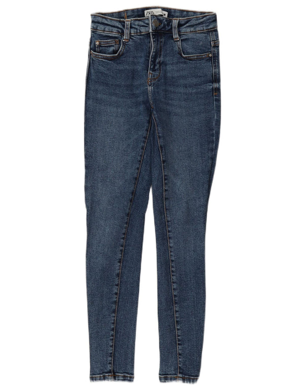 Blugi skinny dama Zara EU 34 2XS L24 L28 Bumbac albastru