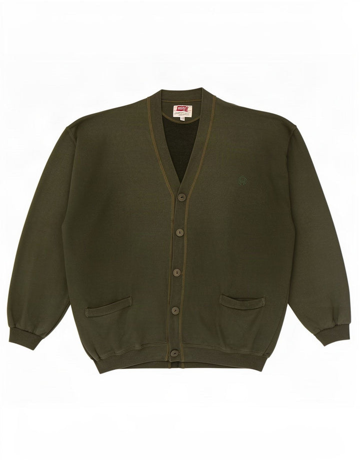 Pulover cardigan pentru bărbați Rifle XL Kaki Bumbac