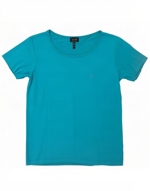 Armani Jeans Tricou pentru femei Top UK 12 Medium Blue