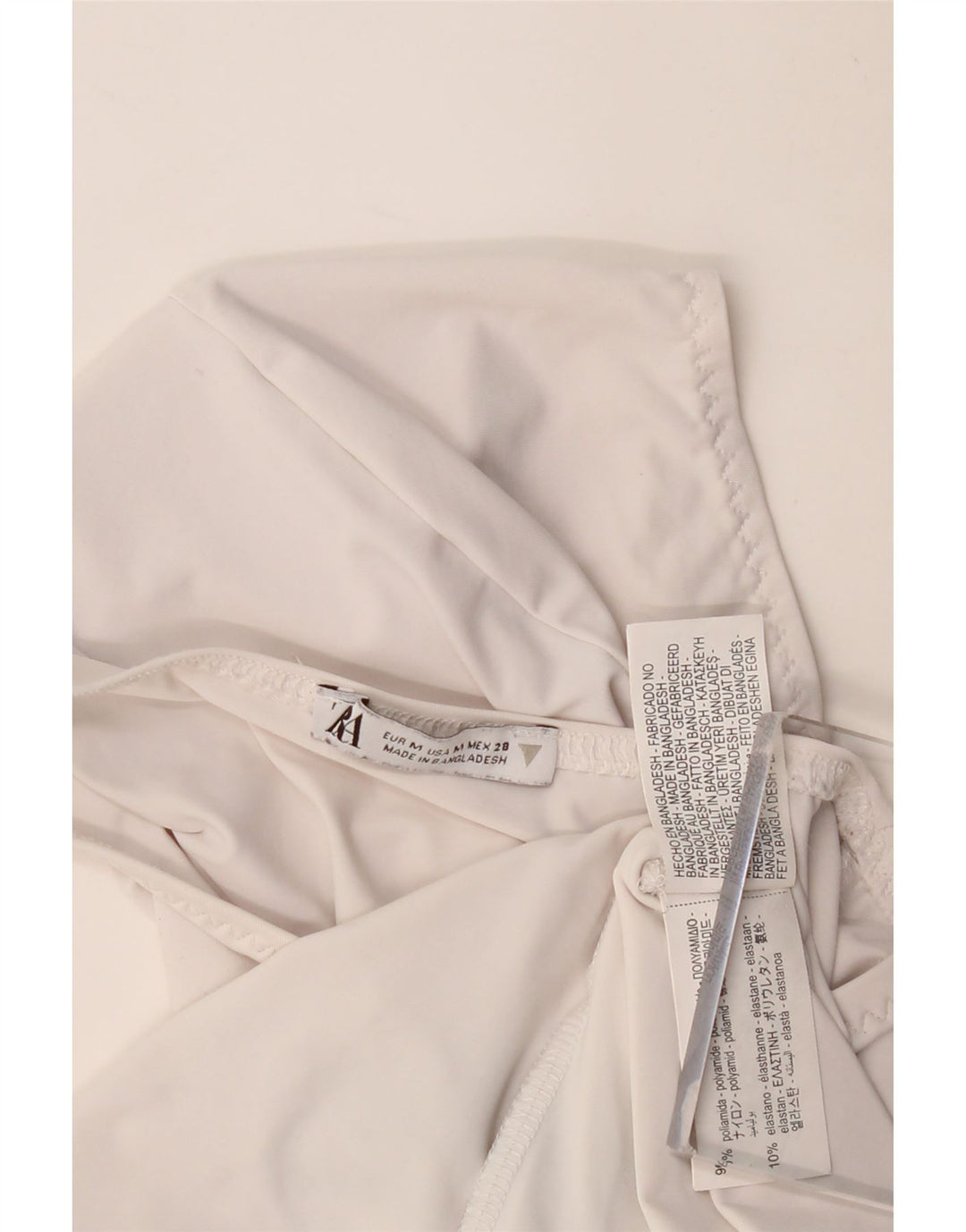 Body ZARA pentru femei UK 12 Medium White Poliamidă