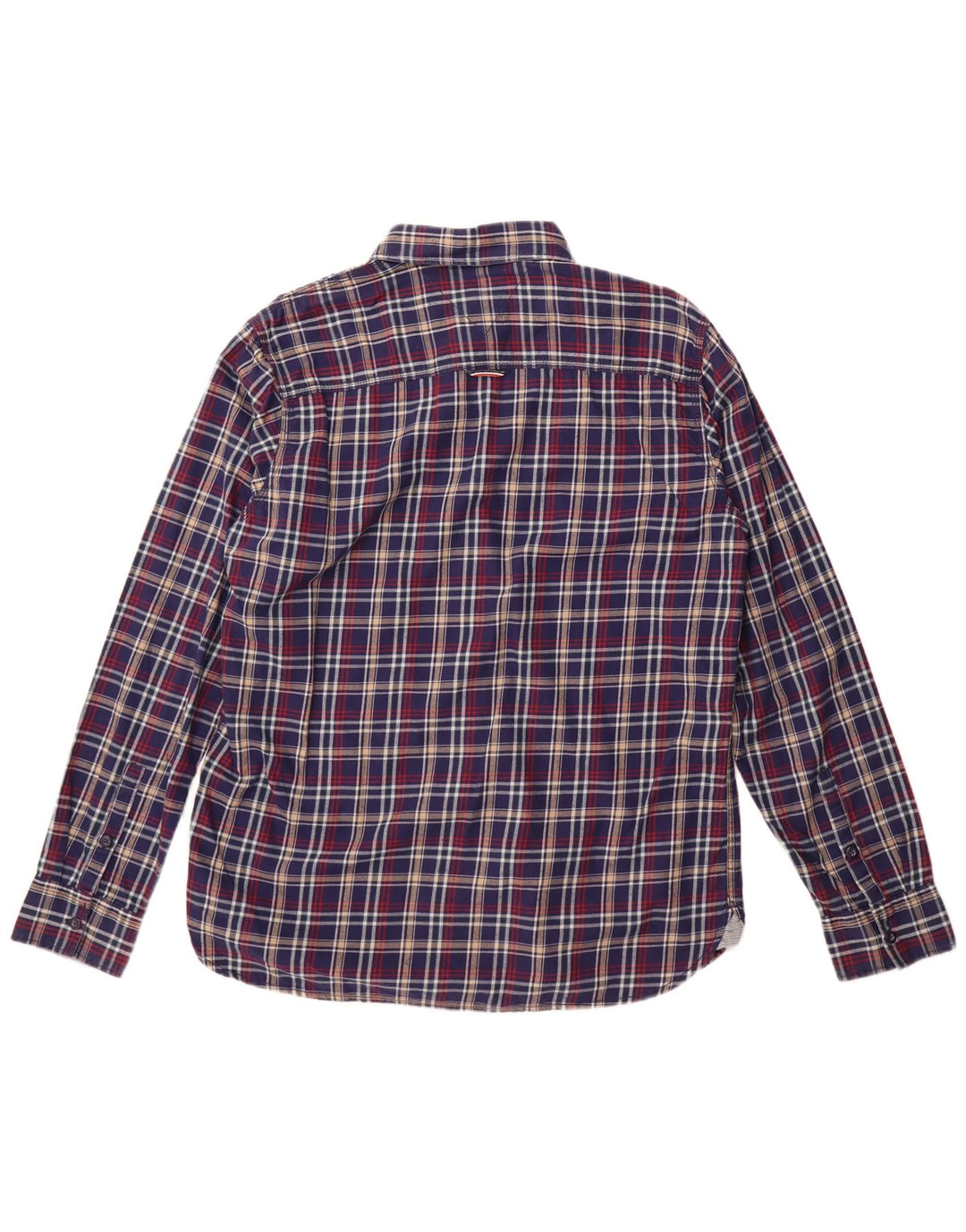 Cămașă de flanel pentru bărbați Tommy Hilfiger XL, bumbac cu carouri bleumarin