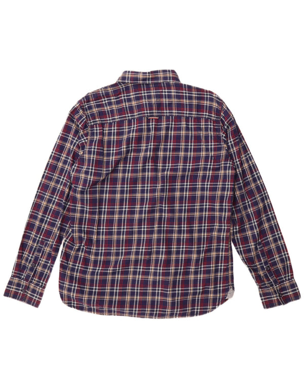 Cămașă de flanel pentru bărbați Tommy Hilfiger XL, bumbac cu carouri bleumarin