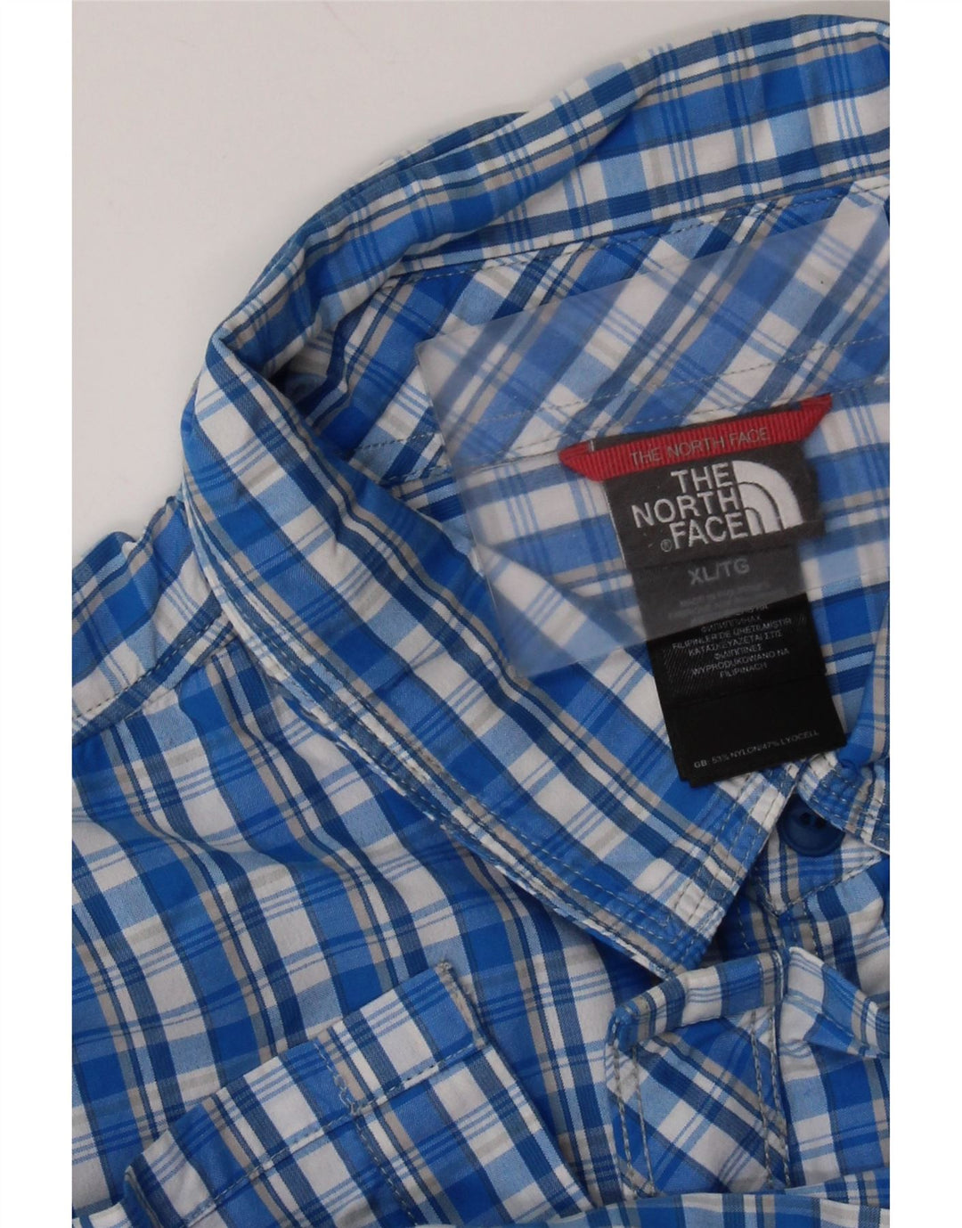 Cămașă cu mânecă scurtă pentru bărbați THE NORTH FACE XL Blue Check Nylon