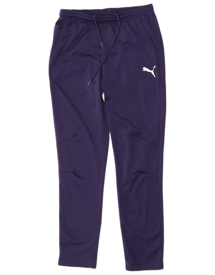 Pantaloni de trening Puma pentru bărbați, poliester mediu bleumarin