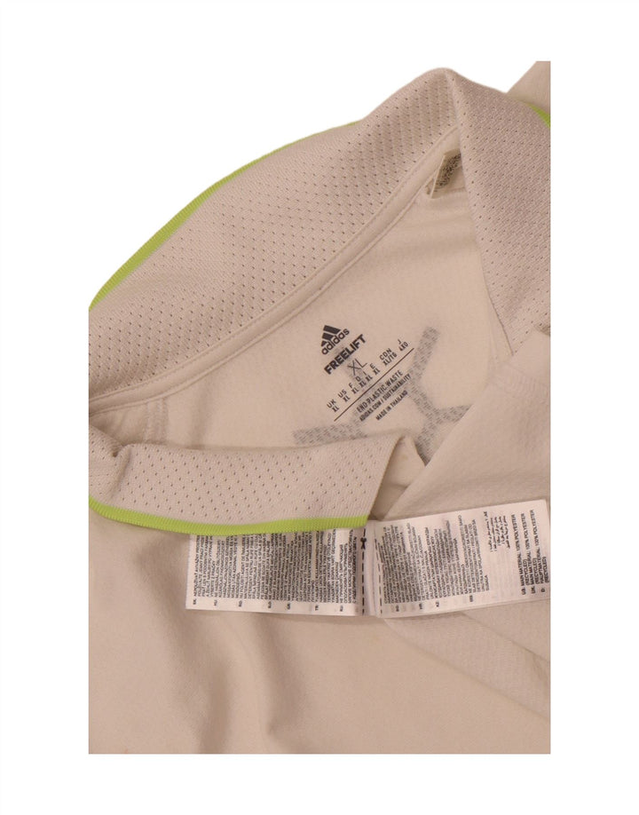 Tricou polo Adidas Aeroready XL, alb, poliester