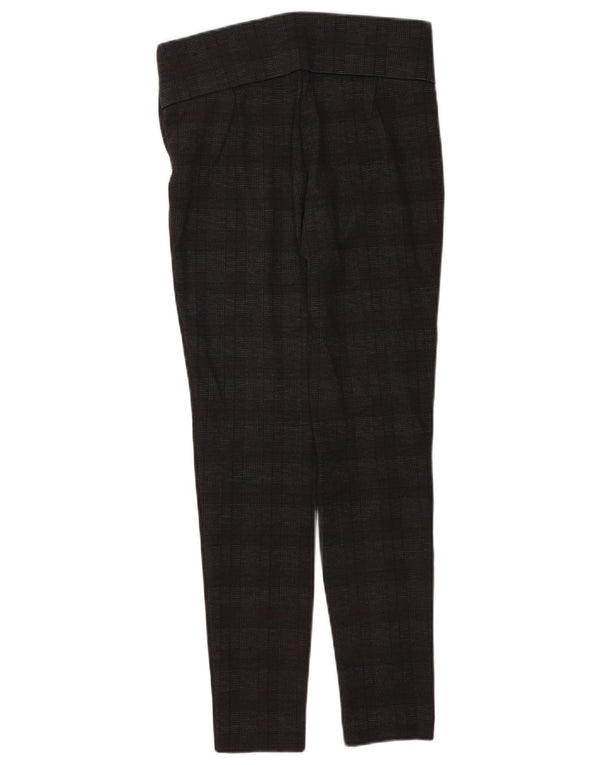 Pantaloni casual pentru femei Zara cu jambiere Mediu L28 L28 Poliester cu carouri gri