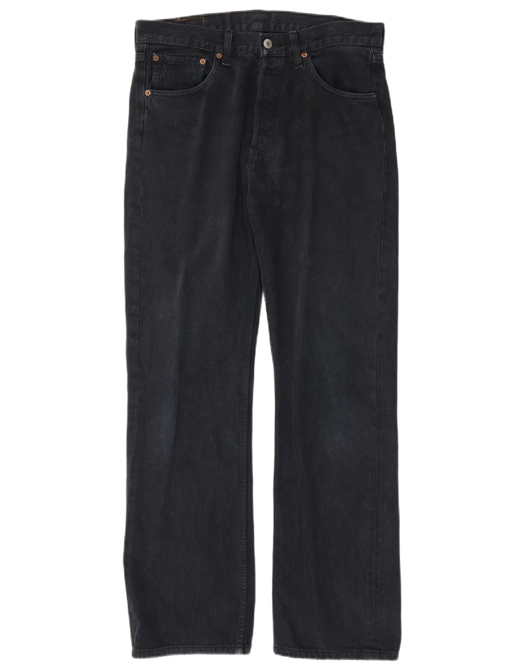 Blugi drepti pentru bărbați LEVI'S 501 W32 L32 bumbac bleumarin