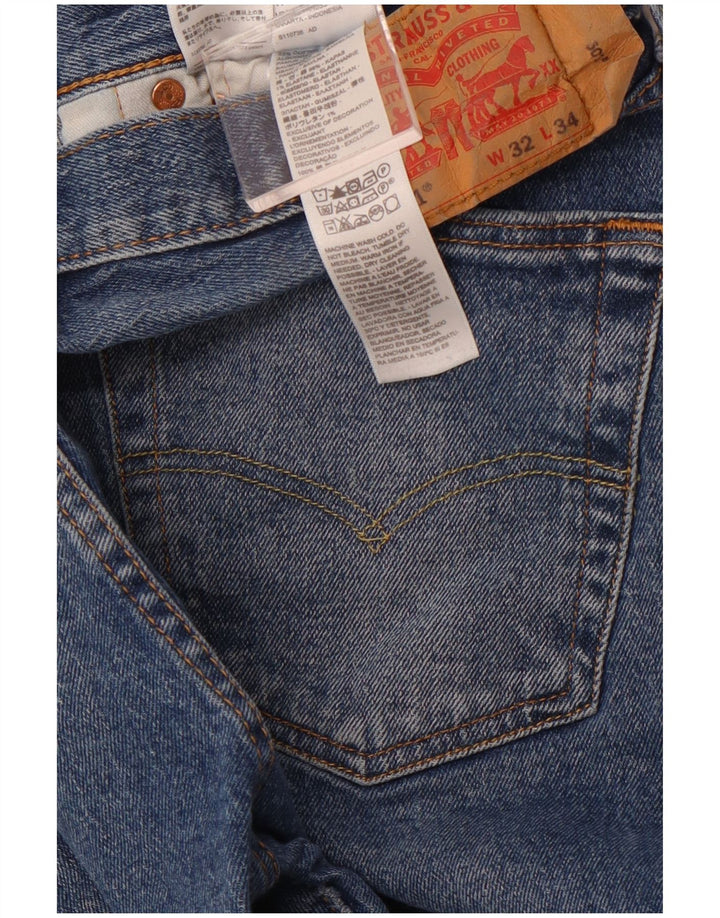 Blugi drepti pentru bărbați LEVI'S 501 W32 L34 Bumbac albastru