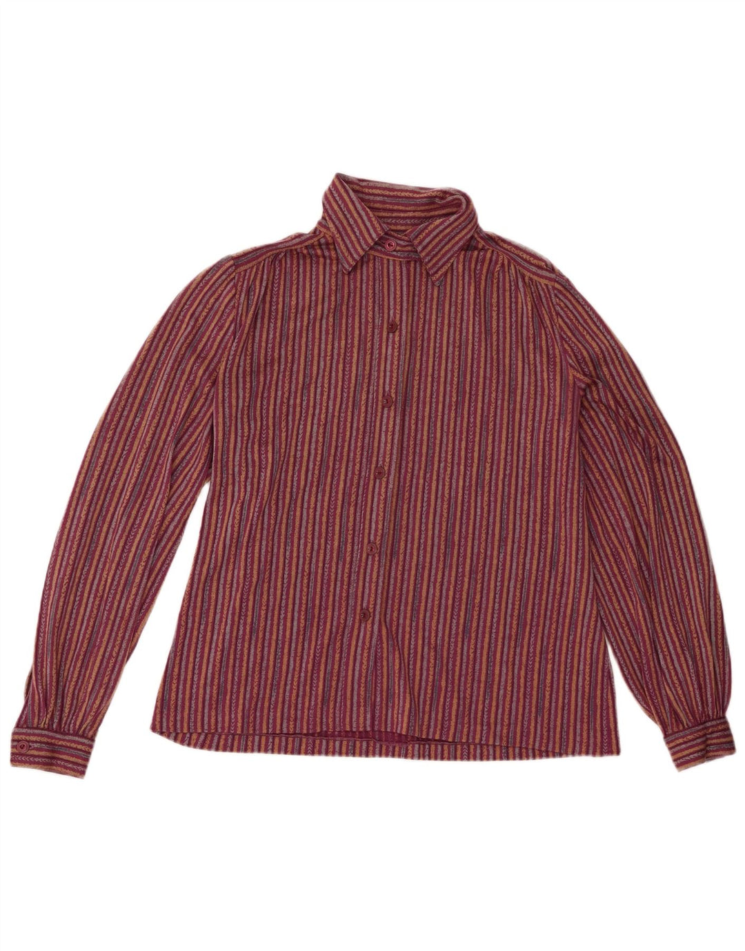 Bluză cămașă vintage pentru femei UK 12 Medium Maroon Dungate
