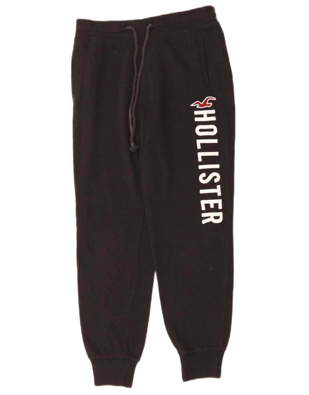 HOLLISTER Pantaloni de trening grafic pentru femei Joggeri UK 6 XS Bumbac negru