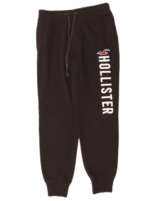 HOLLISTER Pantaloni de trening grafic pentru femei Joggeri UK 6 XS Bumbac negru