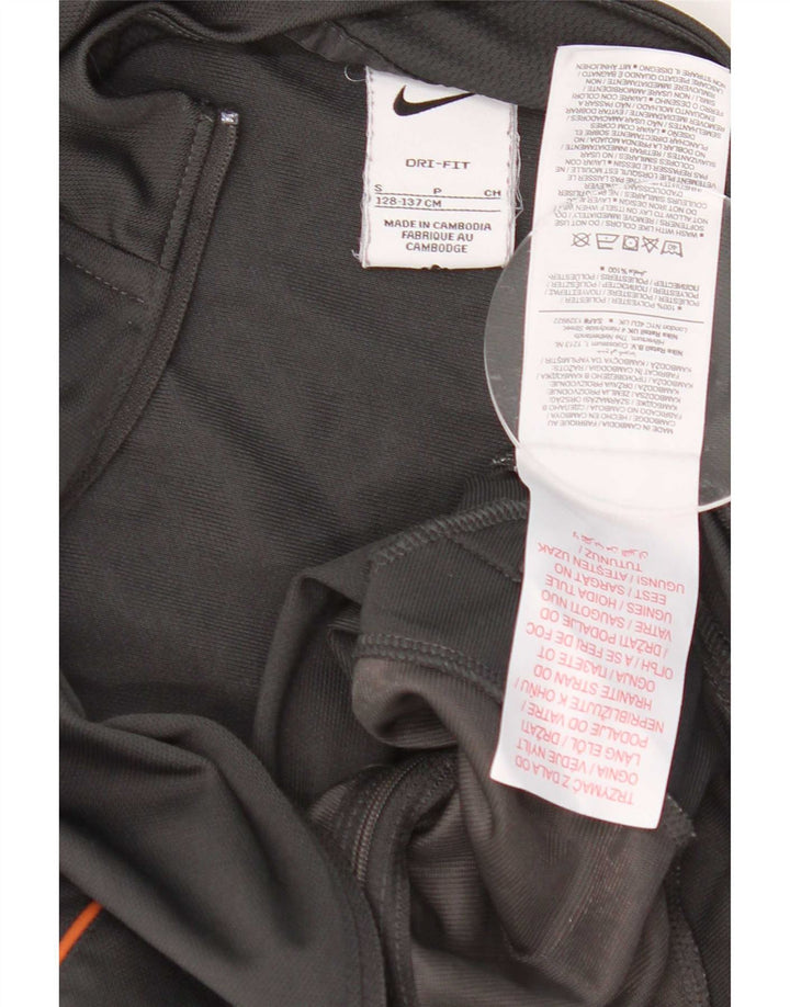 Jachetă de top pentru trening Nike Dri Fit pentru băieți 8-9 ani Poliester mic gri