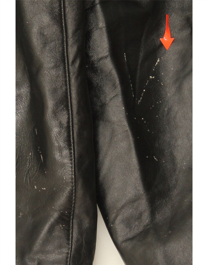 VINTAGE Mens Leather Jacket UK 42 XL Black Vintage Vintage and Second-Hand Vintage from Messina Hembry 